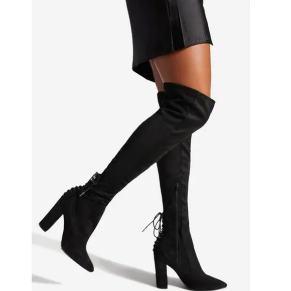 Black knee boots size 11 - Picture 2 of 7